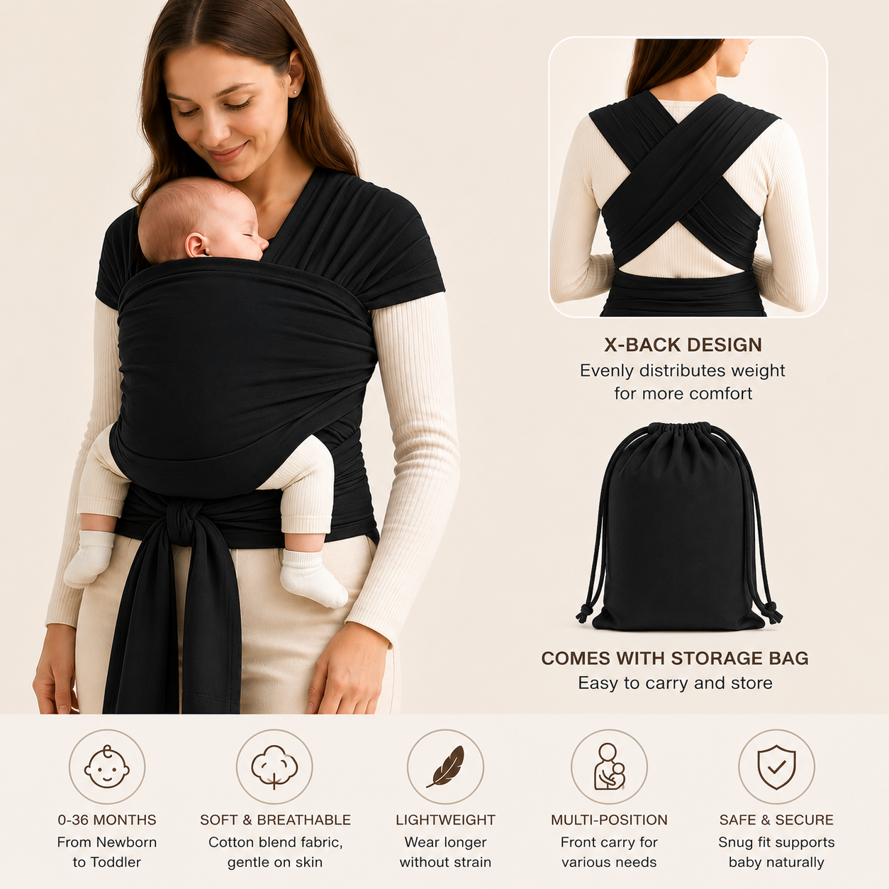 Little Lamb Wrap Baby Carrier