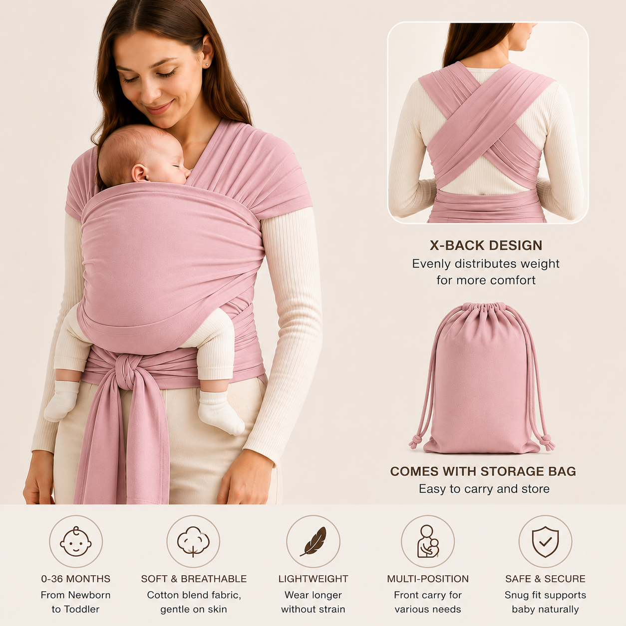 Little Lamb Wrap Baby Carrier